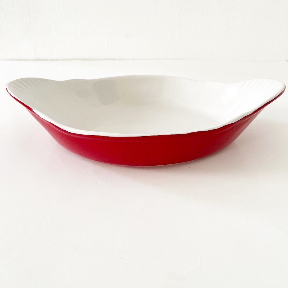 Red Oval Au Gratin Dish